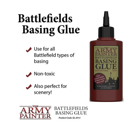 Battlefield basing glue